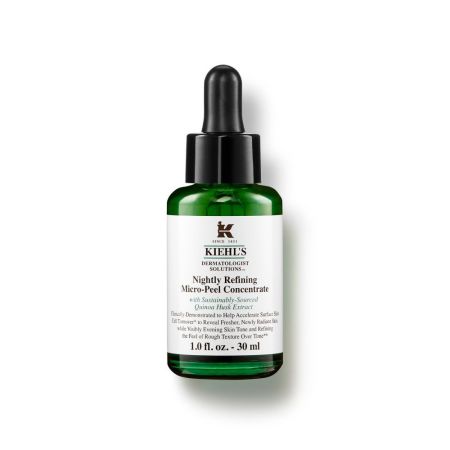 Kiehl'S Nightly Refining Micro-Peel Concentrate Sérum de noche iluminador uniformiza el tono y afina el tacto para piel fresca 30 ml