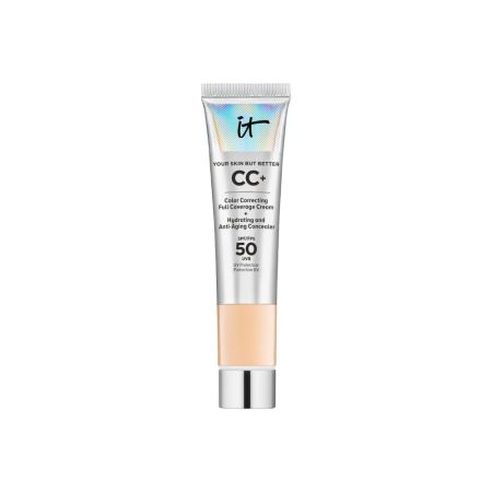It Cosmetics Cc Color Correcting Full Coverage Cream Spf 50 Formato Viaje Base de maquillaje cobertura total acabado natural y uniforme