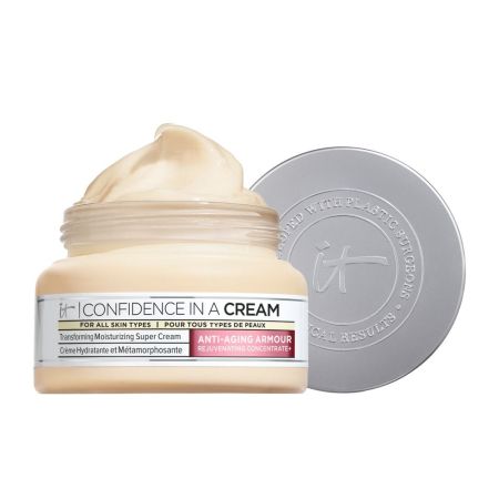 It Cosmetics Confidence In A Cream Anti-Aging Armour Crema de día antiedad hidratante unfica el tono y reduce arrugas piel sana joven y luminosa