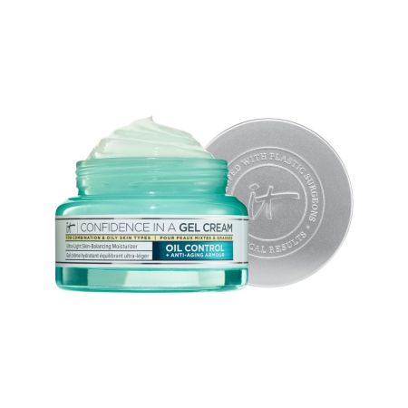It Cosmetics Confidence In A Gel Cream Oil Control Emulsión hidratante con textura ultraligera absorbe el exceso de sebo mejorando la firmeza 60 ml