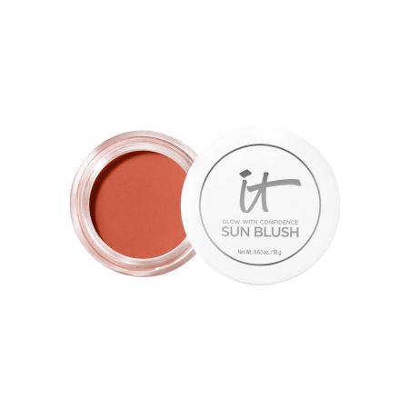 It Cosmetics Glow With Confidence Sun Blush Colorete y bronceador en crema para acabado luminoso natural y glow con ácido hialurónico