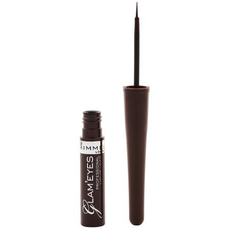 Rimmel London Glam'Eyes Professional Liquid Liner Delineador de ojos líquido de textura suave y secado rápido para líneas definidas en una sola pasada