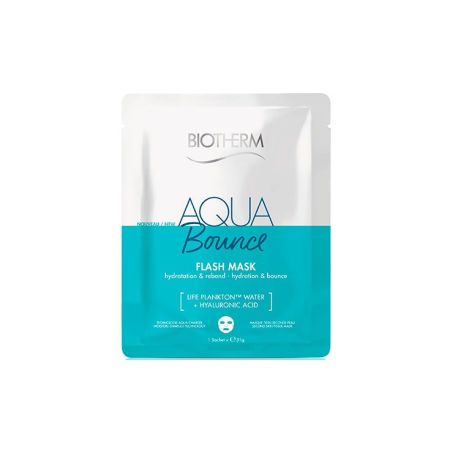 Biotherm Aqua Bounce Flash Mask Mascarilla de hidratación y nutrición ilumina el cutis con glicerina y ácido hialurónico
