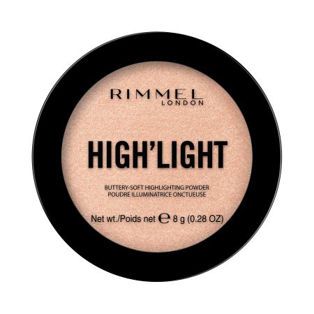 Rimmel London High'Light Buttery-Soft Highlighting Powder Polvos iluminadores con pigmentos reflectantes para cpnseguir un resplandor brillante y homogéneo