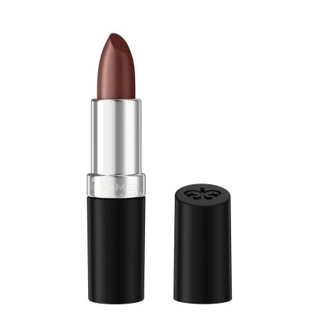 Rimmel London Lasting Finish Satin Lipstick Barra de labios con fórmula vegana no mancha ni se desvanece para acabado satinado de larga duración