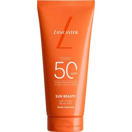 Lancaster Sun Beauty Body Milk Spf 50 Leche solar corporal de textura ligera y no grasa ofrece sensación de confort para acabado invisible y aterciopelado 100 ml
