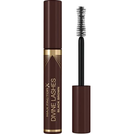Max Factor Divine Lashes Mascara Máscara de pestañas con fórmula de pigmentos naturales para volumen y mirada abierta sin grumos