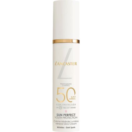 Lancaster Sun Perfect Youth Protection Mineral Glow  Cream Spf 50 Crema solar facial piel unificada perfeccionada y visiblemente más joven con un efecto tonificante 50 ml