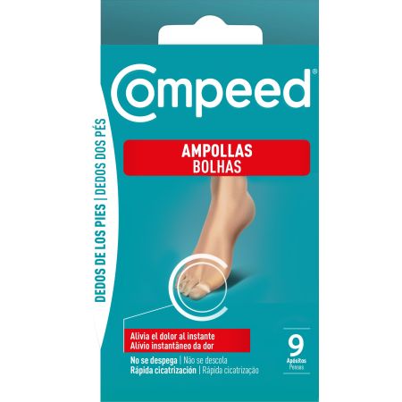 Compeed Apósitos Ampollas Dedos De Los Pies Apósitos alivian el dolor al instante evitan la fricción y amortigua el rozamiento 9 uds