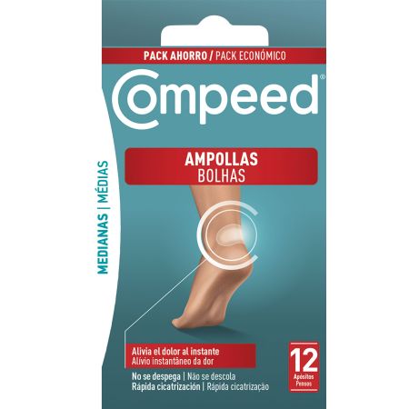 Compeed Ampollas Medianas Apósitos Apósitos alivian el dolor al instante y evitan la fricción en la zona del talón