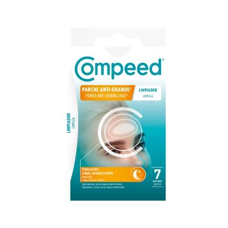 Compeed Parche Limpiador Anti-Granos Apósitos limpiadores antigranos limpian absorben el exceso de sebo y exfolian las impurezas 7 uds