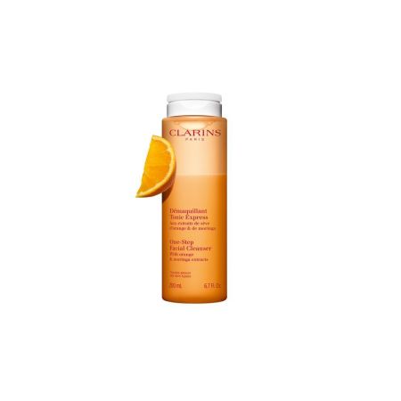 Clarins Démaquillant Tonic Express Tónico facial desmaquillante tonifica y revitaliza eliminando maquillaje impurezas y células muertas 200 ml