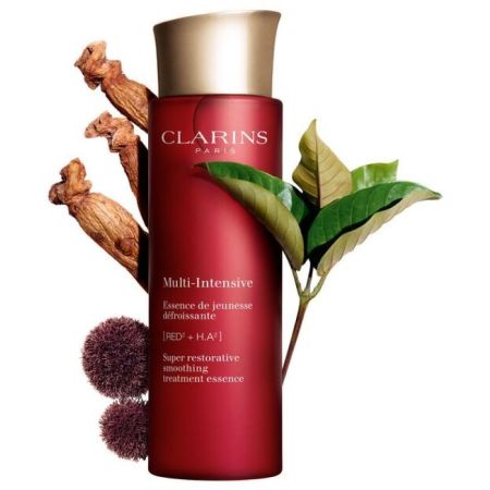 Clarins Multi-Intensive Essence De Jeunesse Défroissante Loción facial antiedad de textura ligera hidrata y redensifica piel alisada más bella y radiante 200 ml