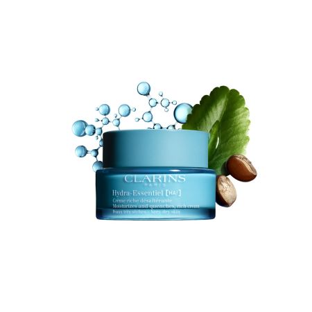 Clarins Hydra Essentiel Crème Riche Désaltérante Crema de día enriquecida hidratante textura fresca y acabado sedoso 50 ml