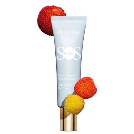 Clarins Sos Primer Floute Les Pores Prebase de maquillaje matificante prepara hidrata y ofrece luminosidad 24 horas 30 ml