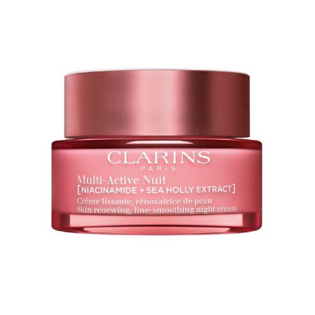 Clarins Multi-Active Nuit Todo Tipo De Pieles Crema de noche nutre alisa y potencia la luminosidad combatiendo primeras arrugas para piel lisa y más joven 50 ml