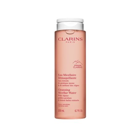 Clarins Eau Micellaire Démaquillante Agua micelar desmaquillante fluida y fresca con hierbas alpinas elimina de forma suave y rápida 200 ml