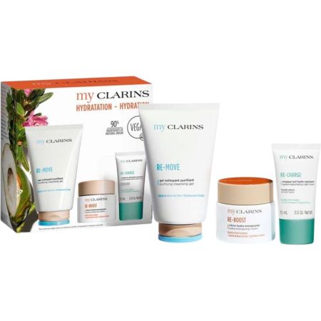 Clarins My Clarins Hydratation Estuche Tratamiento facial diario purifica revitaliza y redensifica ofreciendo frescura y luminosidad