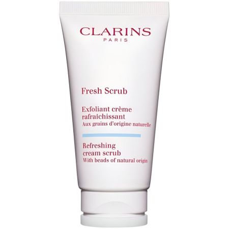 Clarins Fresh Scrub Exfoliant Crème Rafraichissant Exfoliante facial de textura crema refrescante con gránulos naturales para rostro fresco y luminoso 50 ml