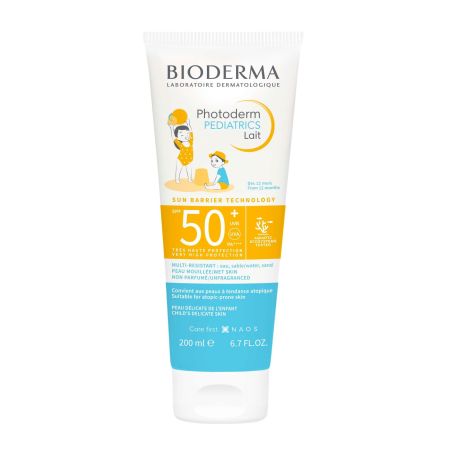 Bioderma Photoderm Pediatrics Lait Spf 50+ Protector solar para niños aprobado por pediatras a partir de 12 meses 200 ml