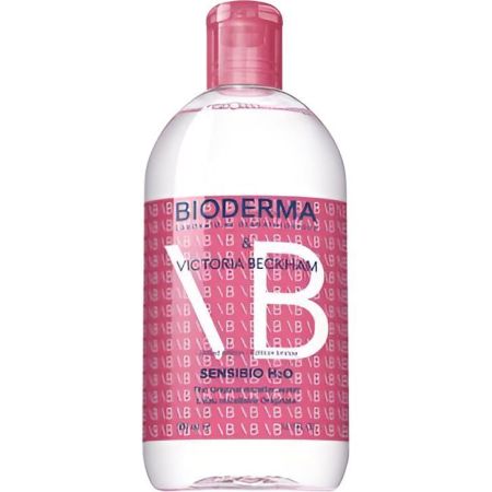 Bioderma Victoria Beckham Sensibio H2o Solution Micellaire Agua micelar de muy alta tolerabilidad limpia y desmaquilla rostro y ojos 500 ml