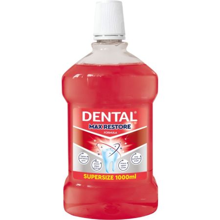 Dental Max Restore Formula Supersize Colutorio Enjuague bucal refuerza encías y deja aliento fresco 1000 ml