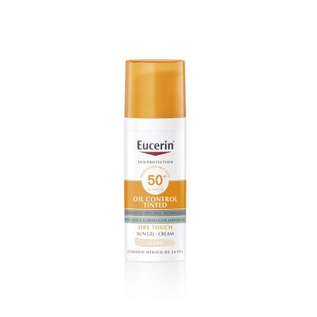 Eucerin Oil Control Tinted Spf 50+ Protector solar con color aporta efecto antibrillos durante 12 horas