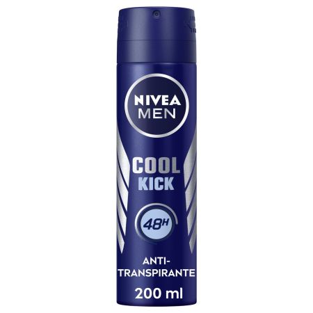 Nivea Men Cool Kick Desodorante Spray Desodorante antitranspirante con un intenso golpe de frescor 48 horas 200 ml