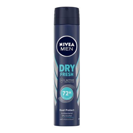 Nivea Men Dry Fresh Desodorante Spray Desodorante antitranspirable antibacterias 48 horas 200 ml