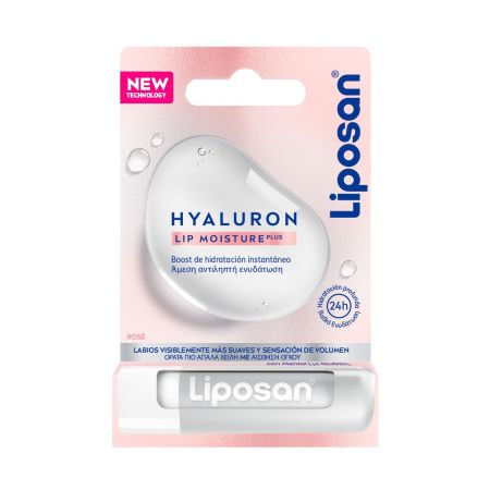 Liposan Hyaluron Lip Moisture Bálsamo labial con tono rosado ofrece hidratación instantáneo y sensación de volumen