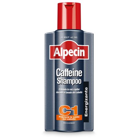Alpecin Caffeine Shampoo C1 Previene La Caída Energizante Champú anticaída estimula la raíz durante el lavado apoyando el crecimiento del cabello 375 ml