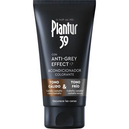 Plantur 39 Anti Grey Effect Acondicionador Colorante Acondicionador anticaída y anticanas para mujer previene la caída del cabello y oscurece el cabello 150 ml