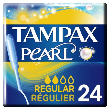 Tampax Tampones Pearl Regular Tampones con aplicador de plástico 24 uds