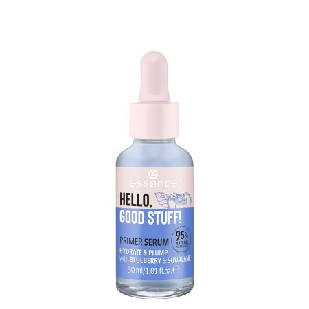Essence Hello, Good Stuff! Primer Serum Prebase en sérum vegana proporciona hidratación y consigue un efecto relleno 30 ml