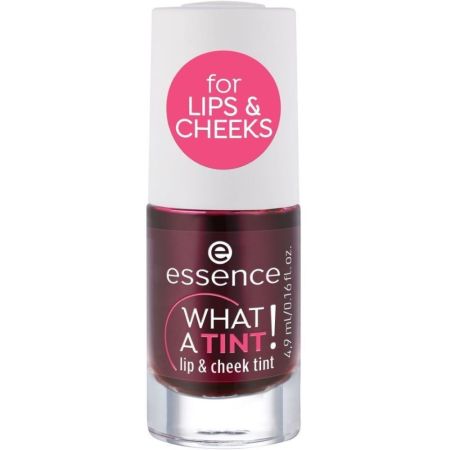 Essence What A Tint! Lip & Cheek Tint Tinte para labios y mejillas de textura no pegajosa ofrece acabado brillo de larga duración