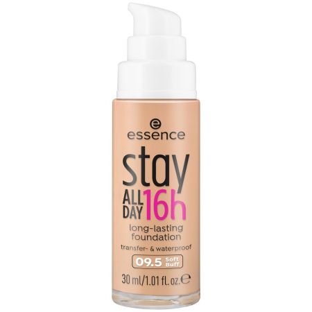 Essence Stay All Day 16 H Long-Lasting Foundation Base de maquillaje aspecto uniforme y suave hasta 16 horas cobertura de media a alta