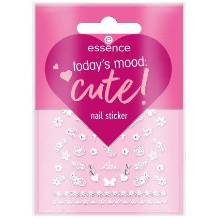 Essence Today'S Mood Cute! Nail Sticker Pegatinas decorativas para uñas rápidas y fáciles de aplicar con efecto llamativo