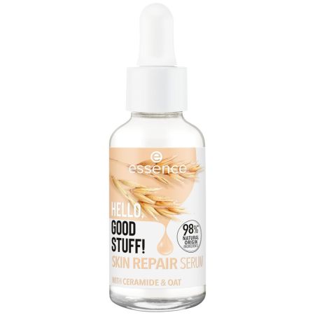 Essence Hello, Good Stuff! Skin Repair Serum Sérum vegano de rápida absorción repara la piel con suavidad con ceramidas y avena 30 ml