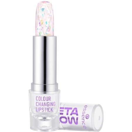 Essence Meta Glow Colour Changing Lipstick Barra de labios reacciona al ph y crea un tono único rosa suave acabado natural