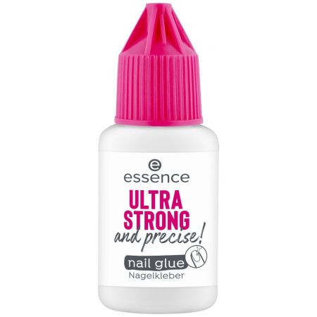 Essence Ultra Strong And Precise! Nail Glue Pegamento de secado rápido y fijación fuerte para aplicar uñas postizas o reparar uñas rotas