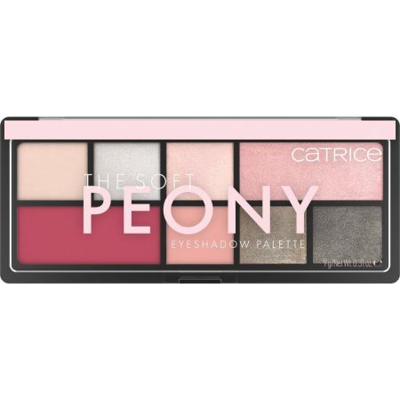 Catrice The Soft Peony Eyeshadow Palette Paleta de sombras de ojos muy pigmentados acabados matte y shimmer 8 tonos