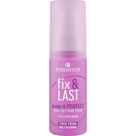 Essence Fix & Last Keep It Perfect Make-Up Fixing Spray Spray fijador de maquillaje de larga duración para un look impecable 50 ml