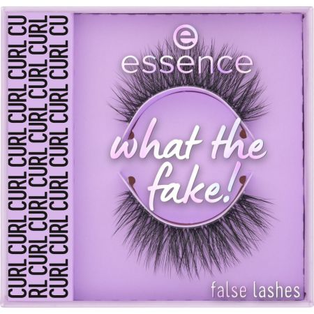 Essence What The Fake! False Lashes Dramatic Curl Pestañas postizas con efecto 3d ofrecen curvatura intensa para un look atrevido y llamativo
