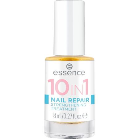 Essence 10 In 1 Nail Repair Streghtening Treatment Tratamiento fortalecedor reparador suaviza y protege llenando irregularidades para uñas más gruesas