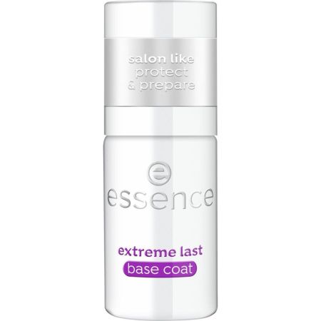 Essence Extreme Last Base Coat Tratamiento base de textura ligera y fluida protege las uñas de manchas para una manicura perfecta