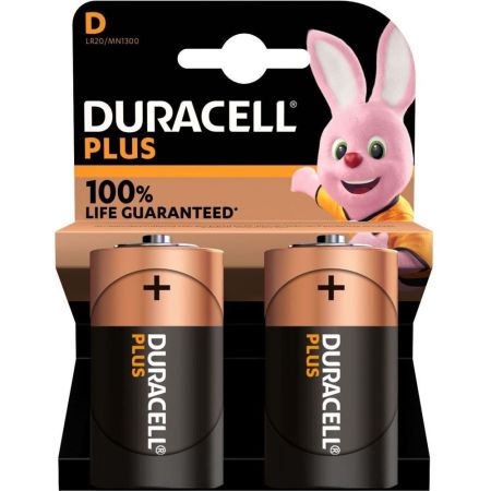 Duracell Pilas D Plus Pilas alcalinas multiusos idóneas para dispositivos de uso cotidiano lr-20/ mn 1300 blister 2ud