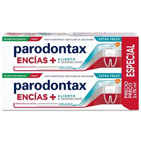Parodontax Encías + Aliento & Sensibilidad Fresh Pasta Dentífrica Pasta de dientes con flúor para problemas de encías sensibilidad y mal aliento 75 ml