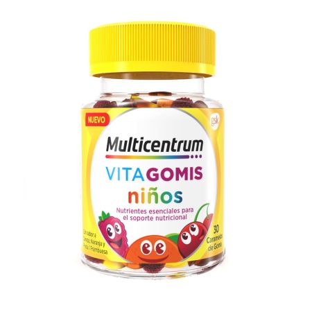 Multicentrum Vita Gomis Niños Complemento Alimenticio Caramelos de goma con vitaminas y minerales esenciales para los niños 30 uds
