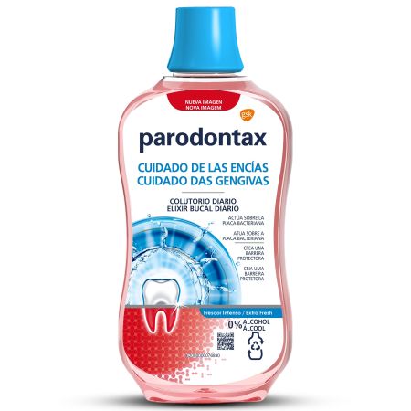Parodontax Cuidado De Las Encías Colutorio Diario Frescor Intenso Enjuage bucal 0% alcohol cuidado activo de encías y dientes 500 ml