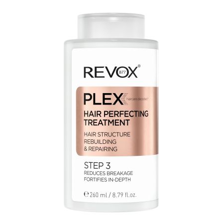 Revox Plex Hair Perfecting Treatment Step 3 Tratamiento capilar concentrado repara el cabello dañado y teñido desde el interior 260 ml